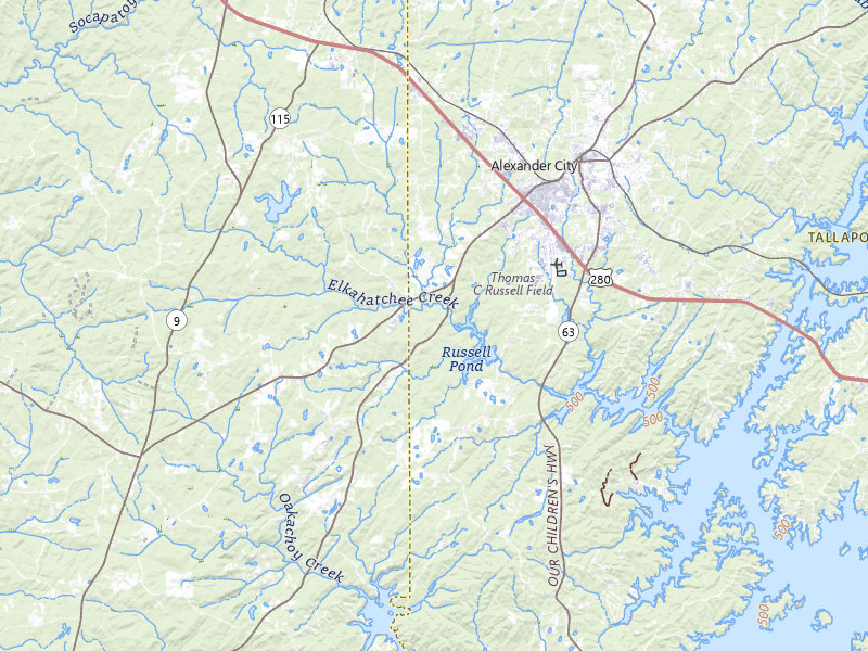 NEXRAD radar-signature map of the hail storm over Alexander City, AL on Jul 9, 2026