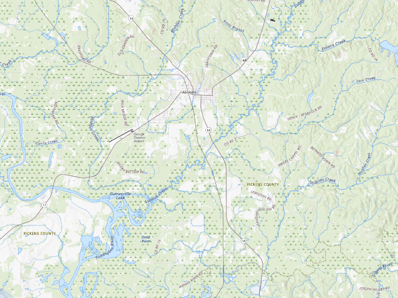 NEXRAD radar-signature map of the hail storm over Aliceville, AL on Aug 19, 2026