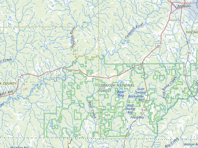 NEXRAD radar-signature map of the hail storm over Andalusia, AL on Jul 6, 2026