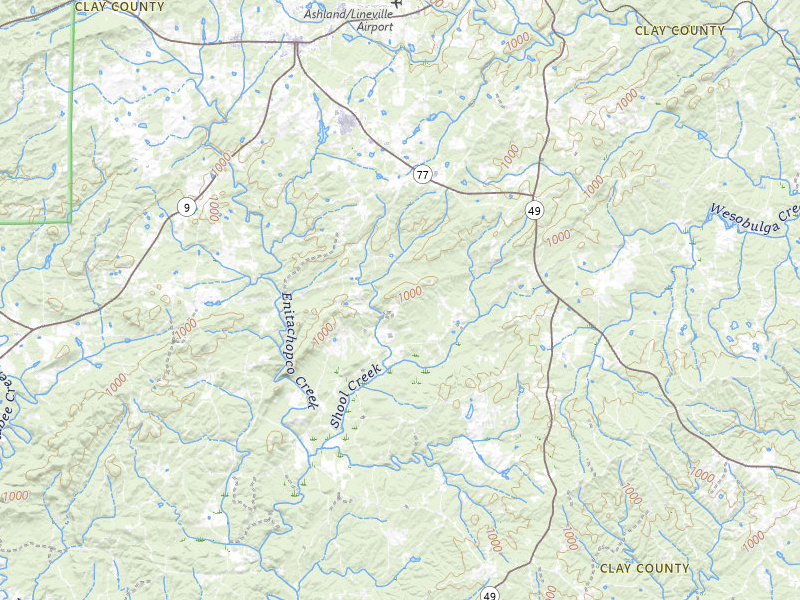 NEXRAD radar-signature map of the hail storm over Ashland, AL on Aug 6, 2026