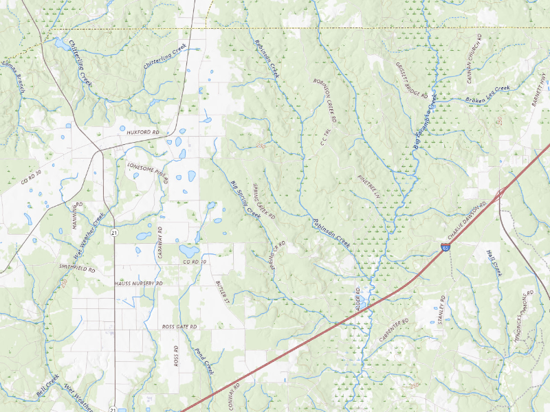 NEXRAD radar-signature map of the hail storm over Atmore, AL on Aug 24, 2026
