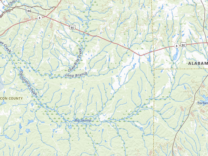NEXRAD radar-signature map of the hail storm over Auburn, AL on Jul 5, 2026