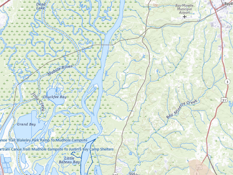 Radar-estimated hail-size map of the storm over Bay Minette, AL