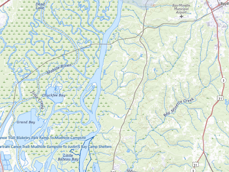 NEXRAD radar-signature map of the hail over Bay Minette, AL