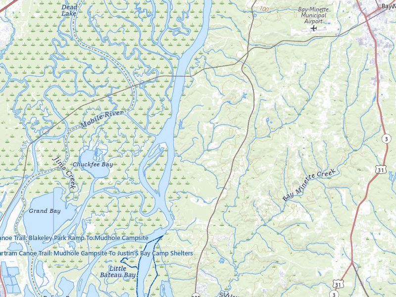 Radar-estimated hail-size map of the storm over Bay Minette, AL
