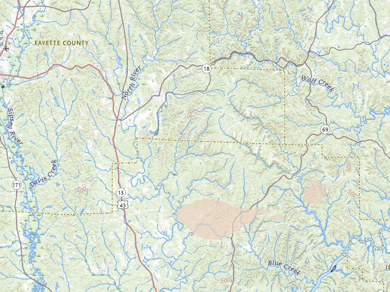 Radar-estimated hail-size map of the storm over Berry, AL on Apr 29, 2026