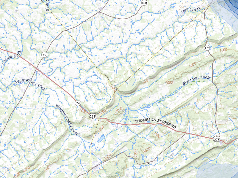 NEXRAD radar-signature map of the hail over Boaz, AL