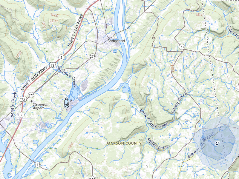 NEXRAD radar-signature map of the hail storm over Bryant, AL on Aug 7, 2026