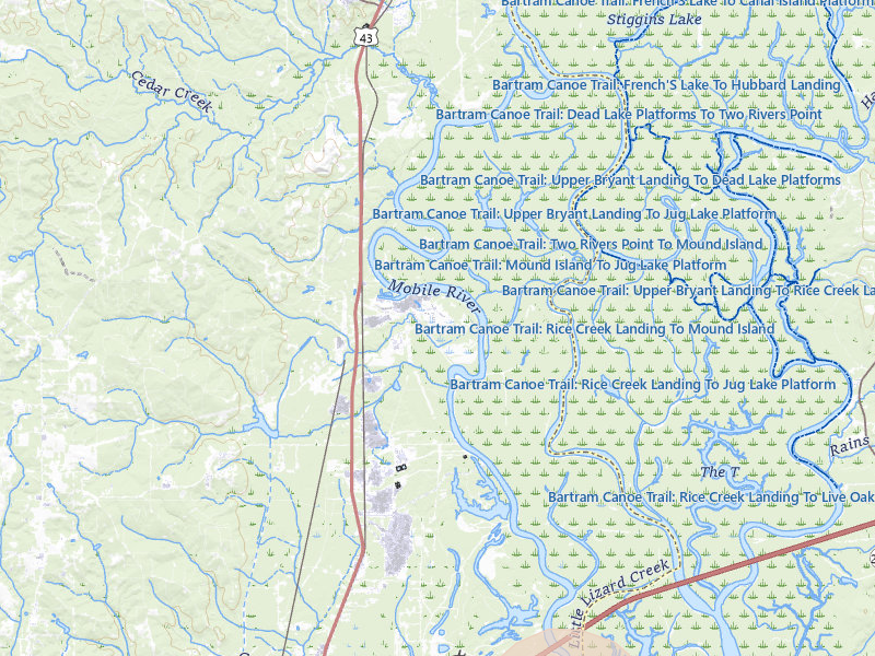 Radar-estimated hail-size map of the storm over Bucks, AL on Mar 15, 2026