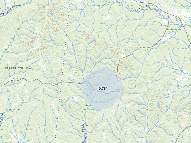 NEXRAD radar-signature map of the hail storm over Butler, AL on Apr 1, 2026