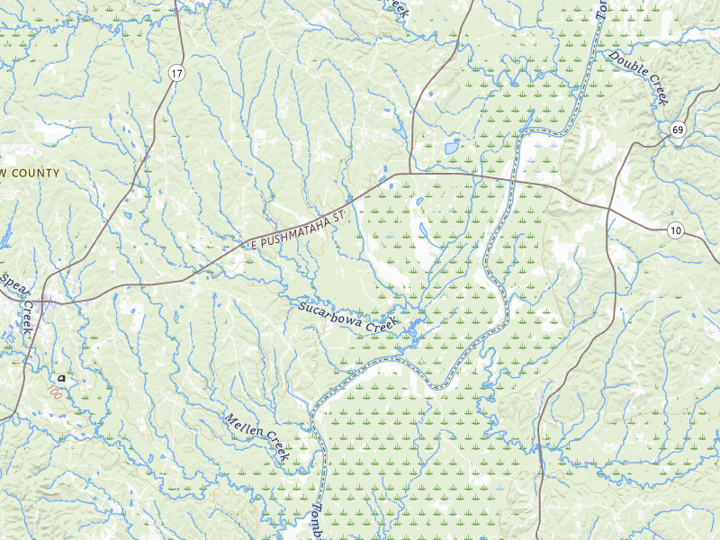 NEXRAD radar-signature map of the hail over Butler, AL