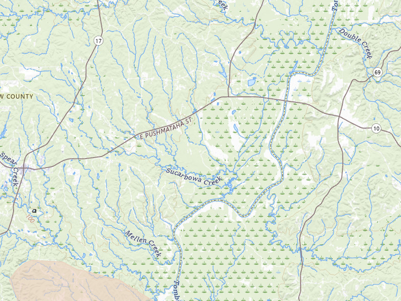 Radar-estimated hail-size map of the storm over Butler, AL on Jul 30, 2026