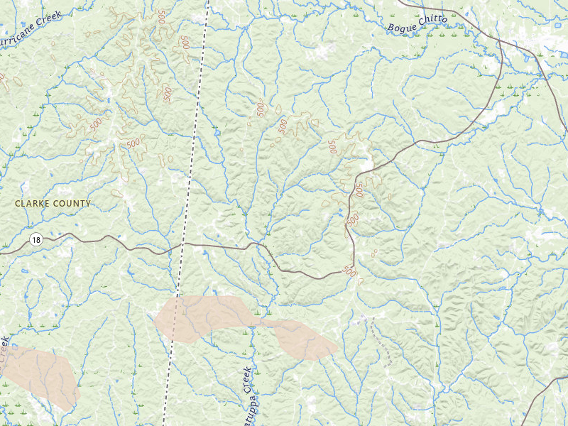 Radar-estimated hail-size map of the storm over Butler, AL on Aug 24, 2026