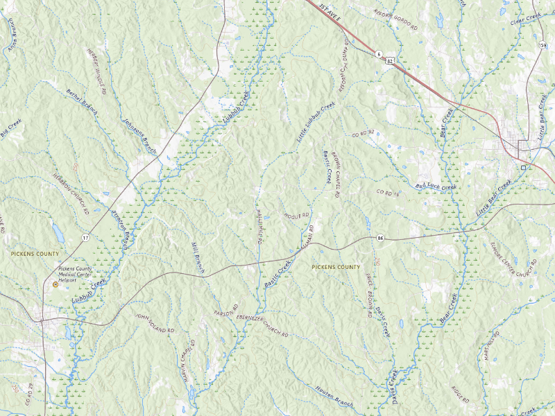 Radar-estimated hail-size map of the storm over Carrollton, AL on Sep 19, 2026