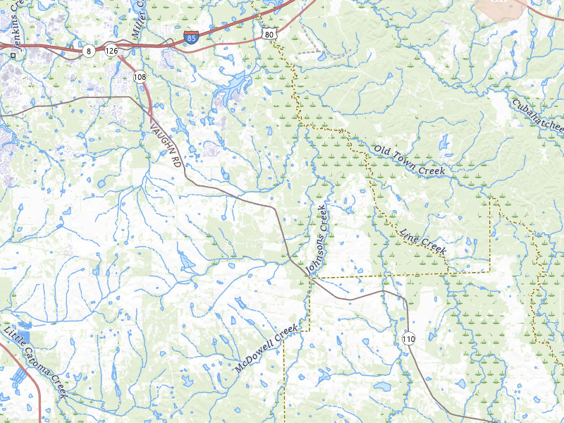 Radar-estimated hail-size map of the storm over Cecil, AL on Jun 1, 2026