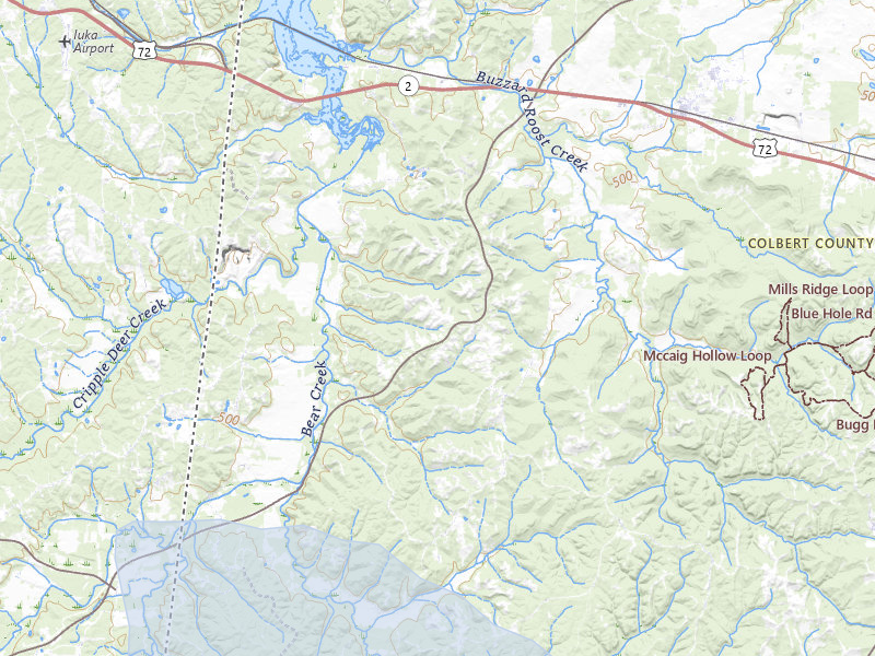 NEXRAD radar-signature map of the hail storm over Cherokee, AL on Feb 26, 2026