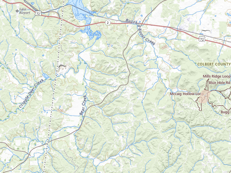 Radar-estimated hail-size map of the storm over Cherokee, AL on Jul 1, 2026