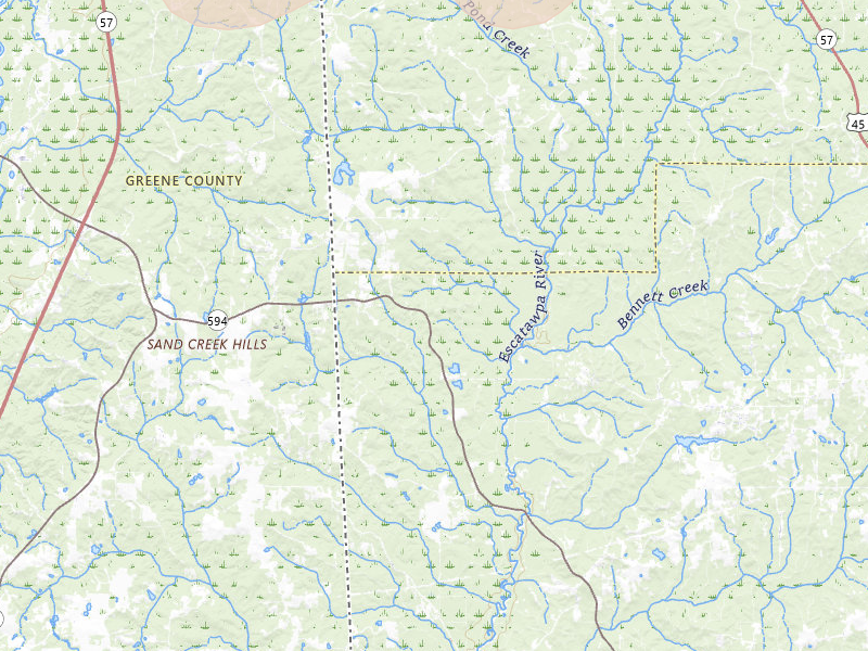 Radar-estimated hail-size map of the storm over Citronelle, AL on May 6, 2026