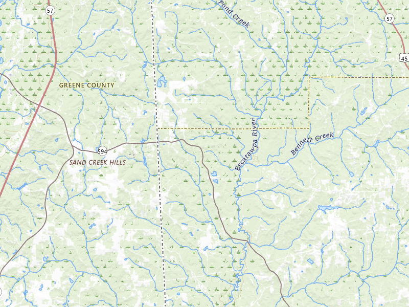 Radar-estimated hail-size map of the storm over Citronelle, AL on Jun 19, 2026