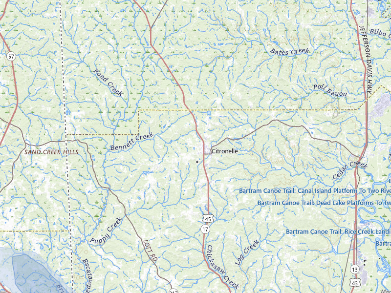 NEXRAD radar-signature map of the hail storm over Citronelle, AL on Aug 19, 2026