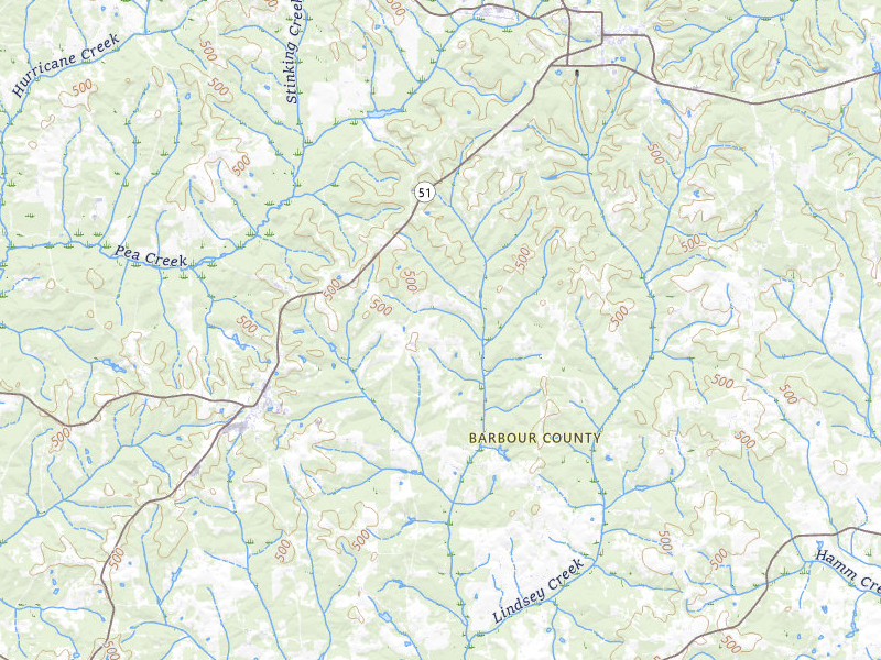 Radar-estimated hail-size map of the storm over Clayton, AL on Jul 5, 2026