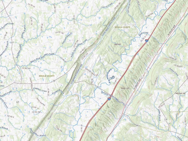 NEXRAD radar-signature map of the hail storm over Collinsville, AL on Sep 19, 2026