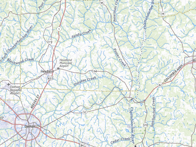 NEXRAD radar-signature map of the hail storm over Columbia, AL on Apr 1, 2026