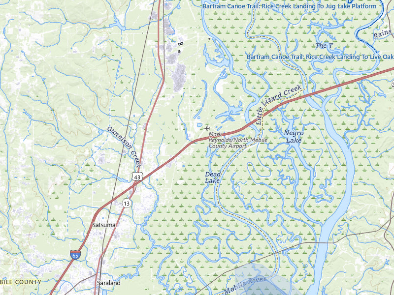 NEXRAD radar-signature map of the hail storm over Creola, AL on Jul 30, 2026