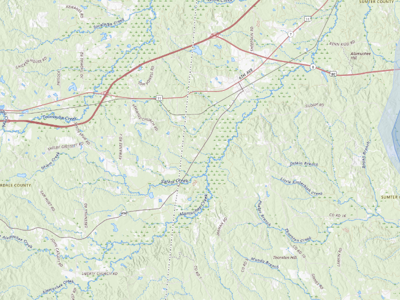 NEXRAD radar-signature map of the hail storm over Cuba, AL on Aug 26, 2026