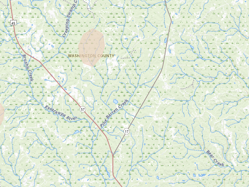Radar-estimated hail-size map of the storm over Deer Park, AL on Jun 2, 2026
