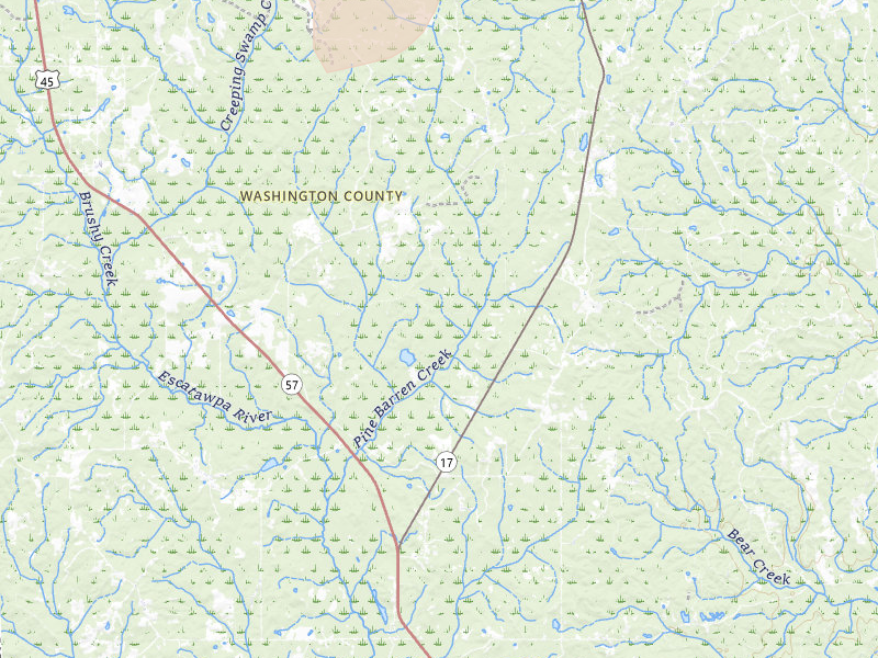 Radar-estimated hail-size map of the storm over Deer Park, AL on Jun 19, 2026