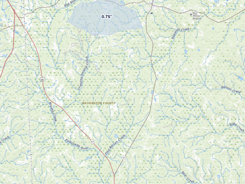 NEXRAD radar-signature map of the hail storm over Deer Park, AL on Sep 10, 2026
