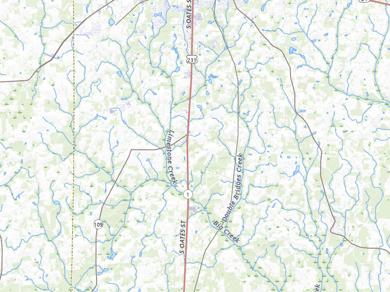 NEXRAD radar-signature map of the hail over Dothan, AL