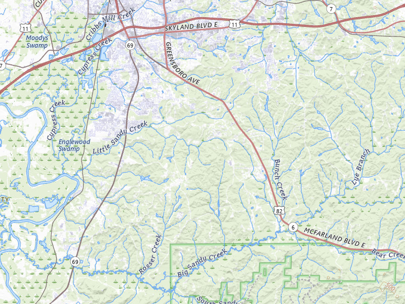 Radar-estimated hail-size map of the storm over Duncanville, AL on Jul 27, 2026