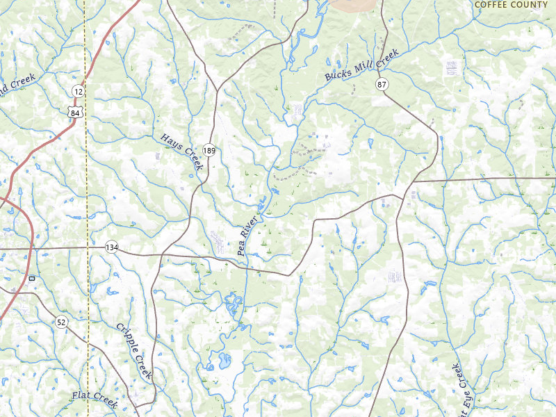 Radar-estimated hail-size map of the storm over Elba, AL on Jul 10, 2026