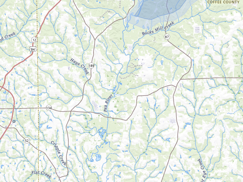 NEXRAD radar-signature map of the hail storm over Elba, AL on Jul 10, 2026