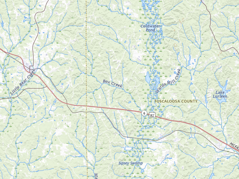NEXRAD radar-signature map of the hail storm over Elrod, AL on Jul 9, 2026
