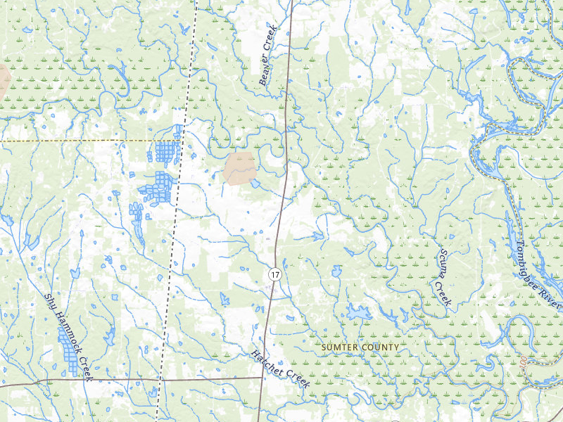 Radar-estimated hail-size map of the storm over Emelle, AL