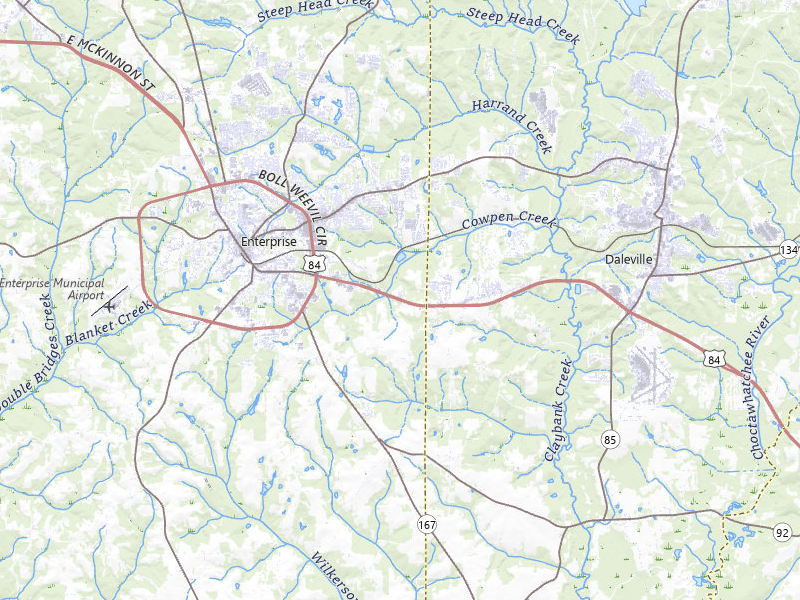 Radar-estimated hail-size map of the storm over Enterprise, AL on Jun 30, 2026