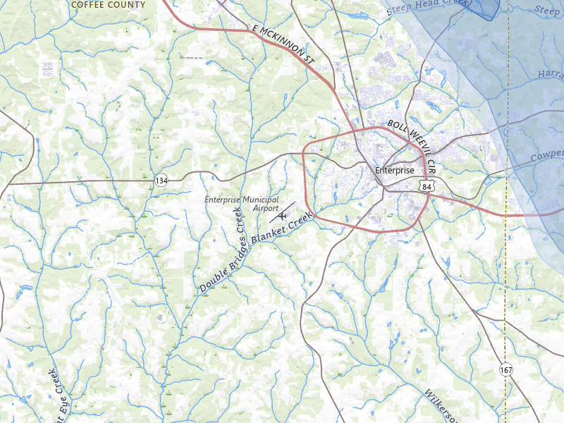 NEXRAD radar-signature map of the hail storm over Enterprise, AL on Aug 12, 2026