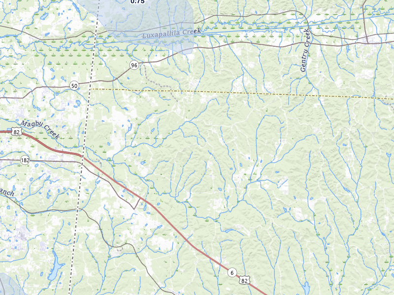 NEXRAD radar-signature map of the hail storm over Ethelsville, AL on Aug 26, 2026
