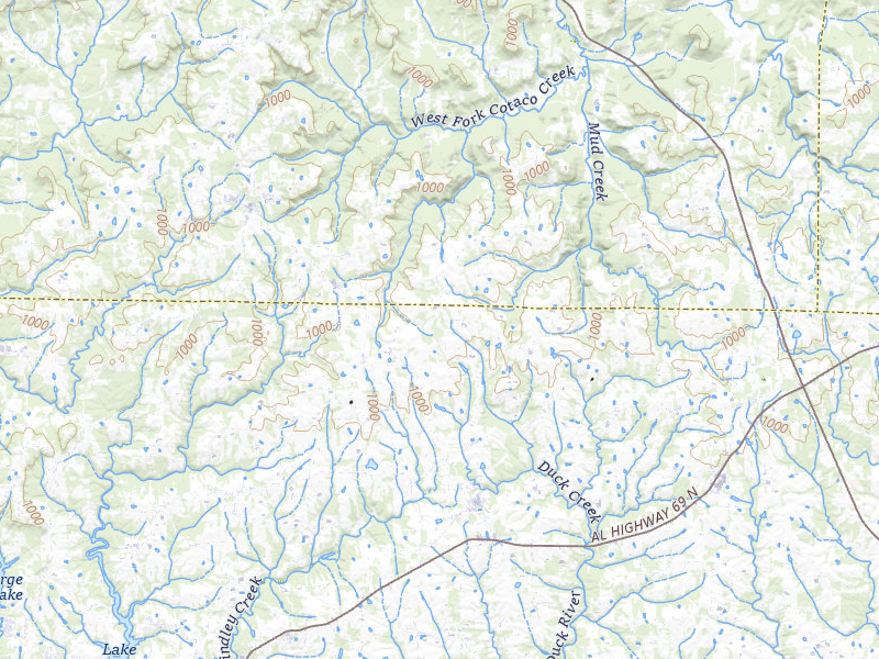 NEXRAD radar-signature map of the hail storm over Eva, AL on Jul 5, 2026