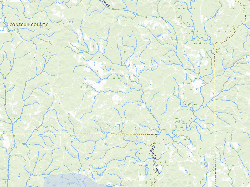 NEXRAD radar-signature map of the hail storm over Evergreen, AL on Jul 7, 2026