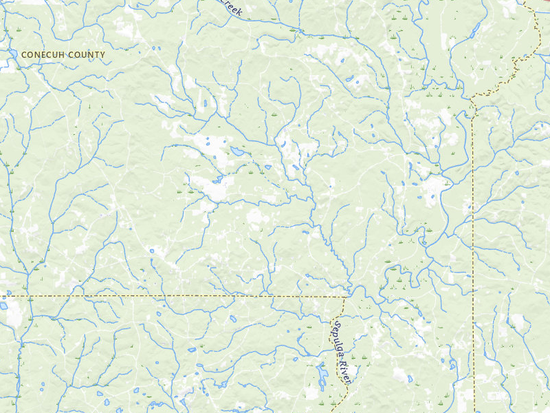 NEXRAD radar-signature map of the hail storm over Evergreen, AL on Jul 12, 2026