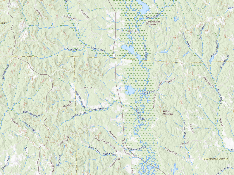 NEXRAD radar-signature map of the hail storm over Fayette, AL on Sep 6, 2026