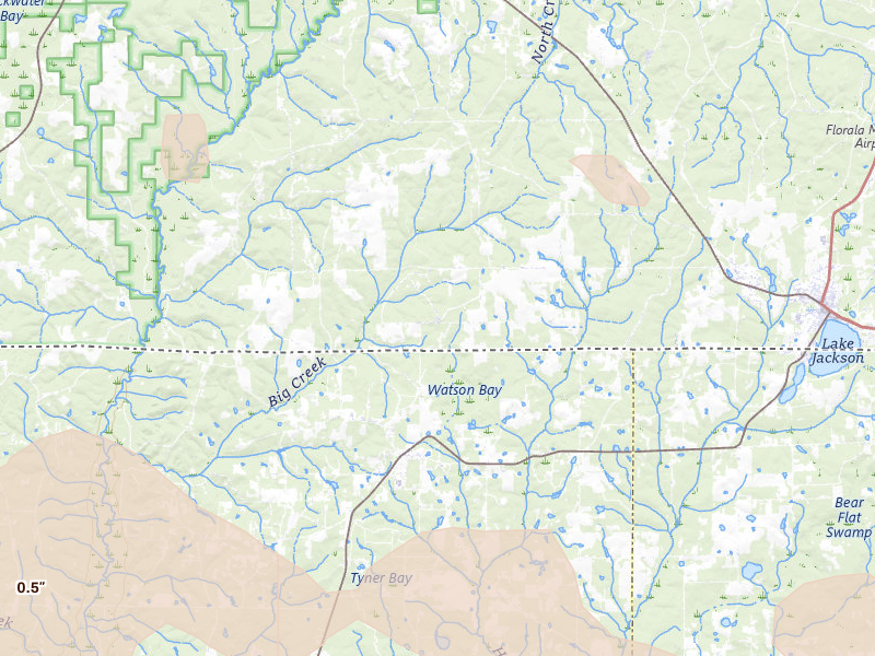 Radar-estimated hail-size map of the storm over Florala, AL on Aug 18, 2026