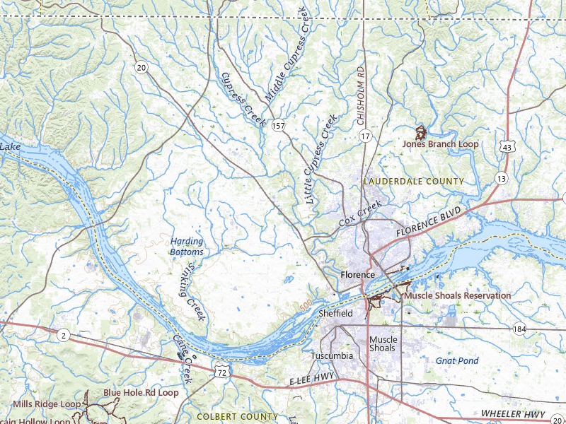 Radar-estimated hail-size map of the storm over Florence, AL on Jul 11, 2026