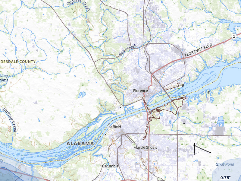 NEXRAD radar-signature map of the hail storm over Florence, AL on Aug 26, 2026