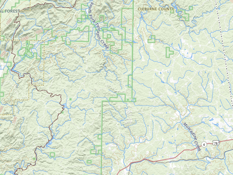 Radar-estimated hail-size map of the storm over Fruithurst, AL on Jul 3, 2026