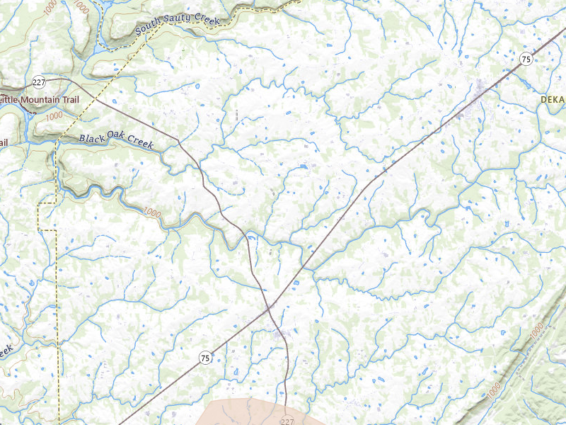 Radar-estimated hail-size map of the storm over Fyffe, AL on Jul 2, 2026